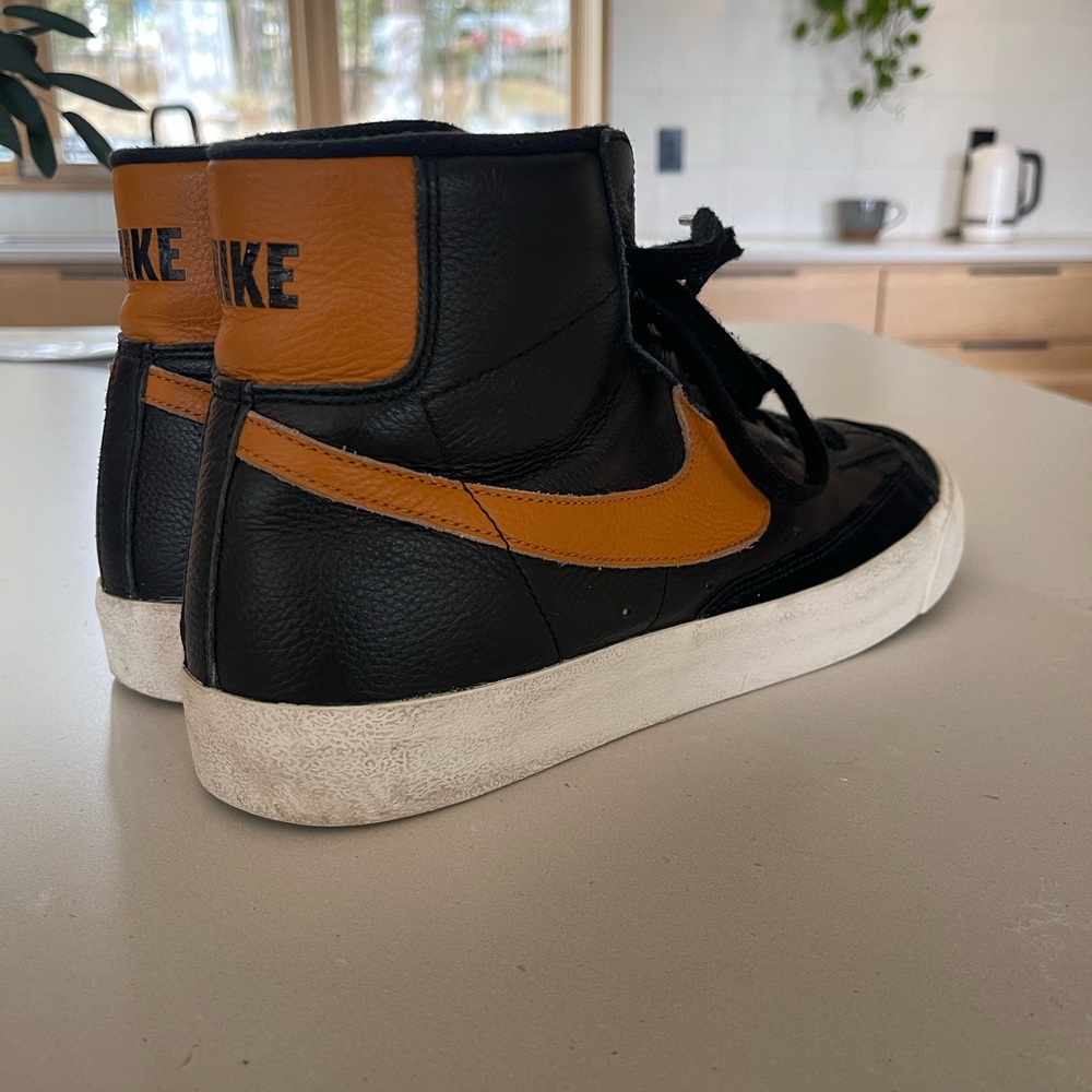 Nike Black and Orange High-Tops